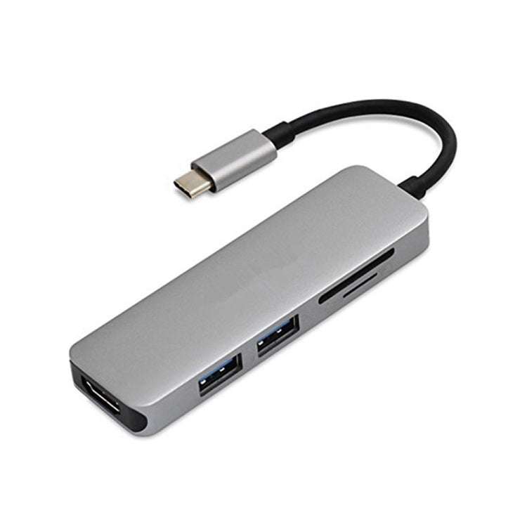 Type-C Type C Hub USB C USB3.1 Hub with HDMI 5 in 1  Combo Hub with 2 USB3.0 Ports SD TF Card Rea...