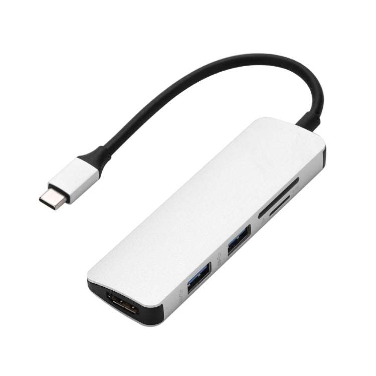 Type-C Type C Hub USB C USB3.1 Hub with HDMI 5 in 1  Combo Hub with 2 USB3.0 Ports SD TF Card Rea...