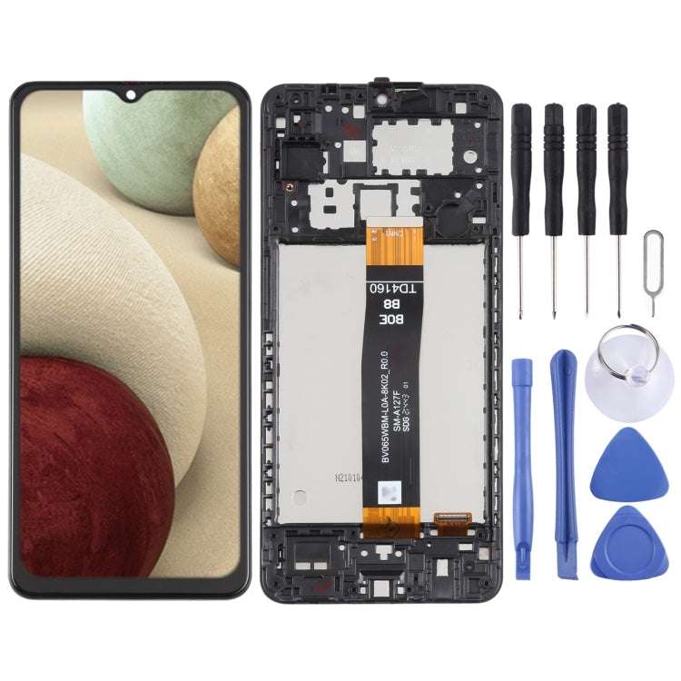 Original LCD Screen for Samsung Galaxy A12 Nacho SM-A127F Digitizer Full Assembly with Frame