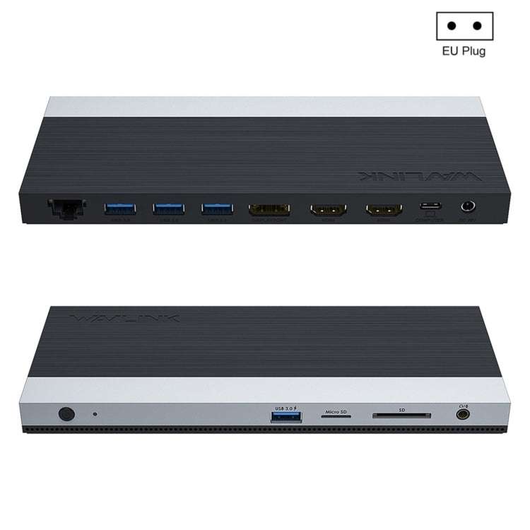 Wavlink UMD05 Display Port HDMI Port RJ45 Ethernet Triple Display MST Laptop Docking Station, Plu...