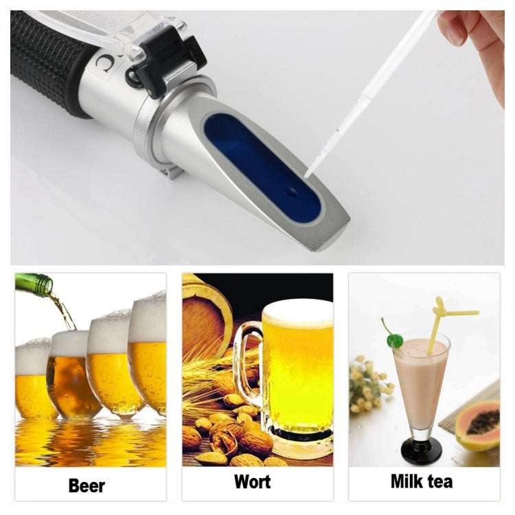 RZ120 Refractometer Beer Brix Wort Sugar Alcohol Specific Gravity Salinity Measurement Handheld T...
