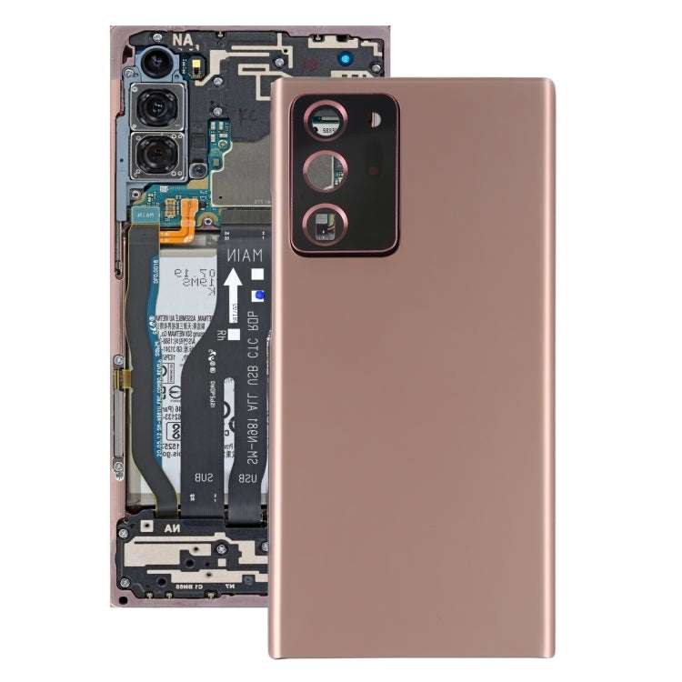 for Samsung Galaxy Note20 Ultra Battery Back Cover with Camera Lens Cover (Rose Gold)