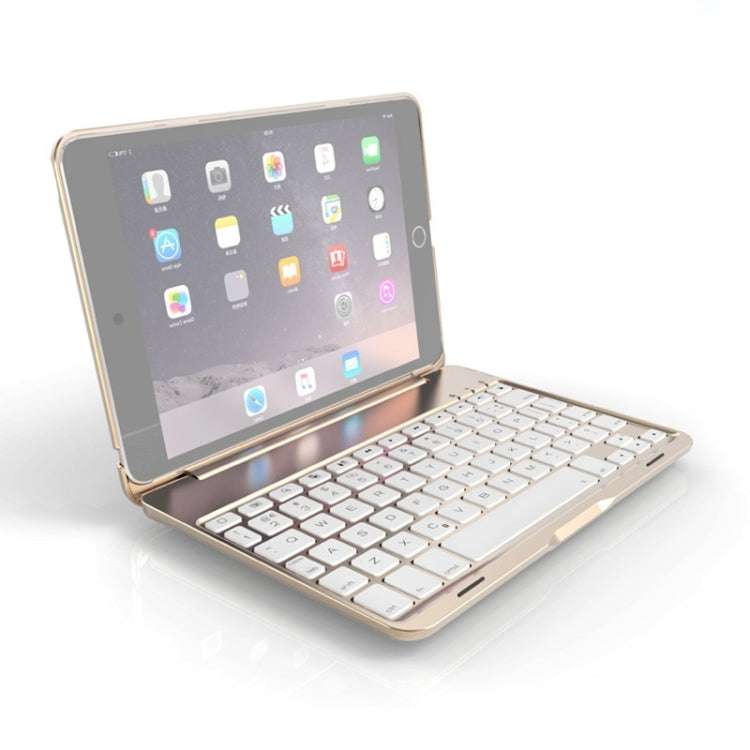 F8SM+ Laptop Version Colorful Backlit Aluminum Alloy Bluetooth Keyboard Tablet Case for iPad mini...
