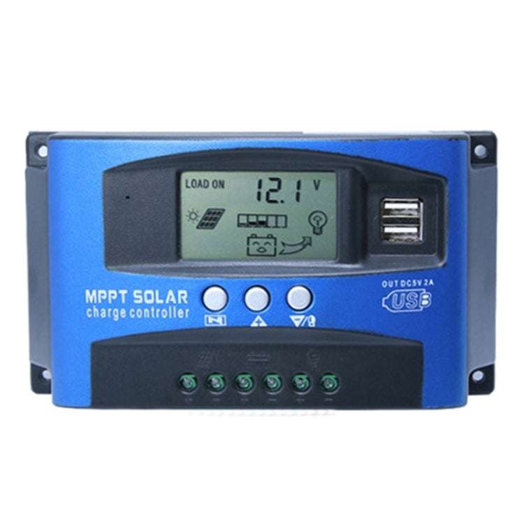 YCX-003 30-100A Solar Charging Controller with LED Screen & Dual USB Port Smart MPPT Charger, Mod...