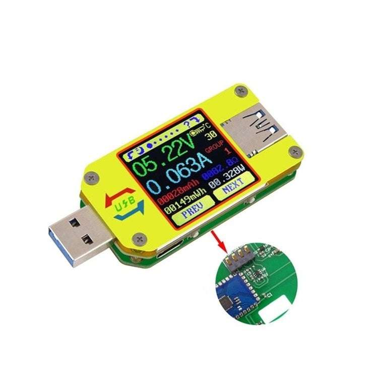 USB 3.0 Color Display Screen Tester Voltage-current Measurement Type-C Meter, Support Android APP...