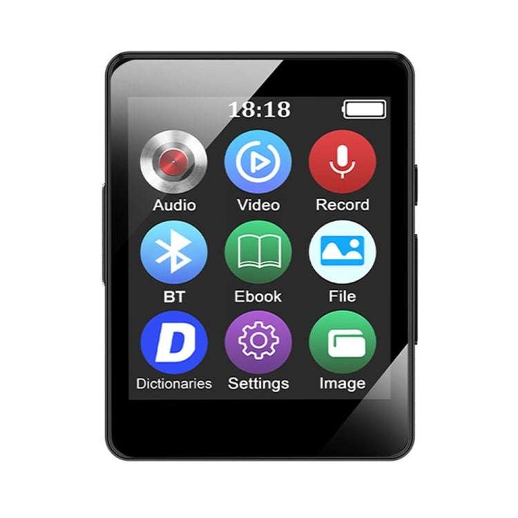 MP3 Music Player Bluetooth 5.0 Ebook Recorder MP4 Walkman without Memory Card(Black)