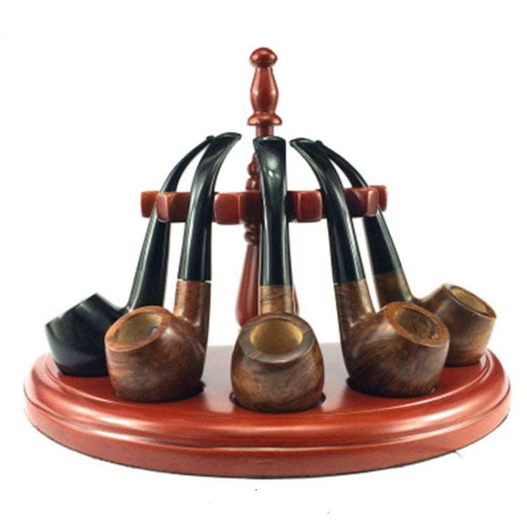 Rosewood Semi-circular Removable Five-seat Pipe Holder