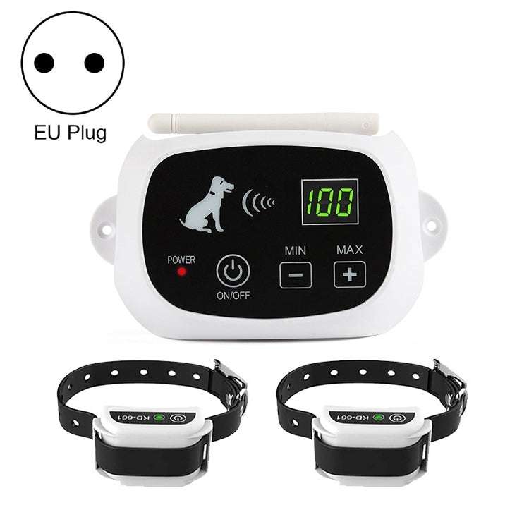 KD-661 500m Wireless Electric Dog Pet Fence Collar, Spec: for Two Dogs (EU Plug)