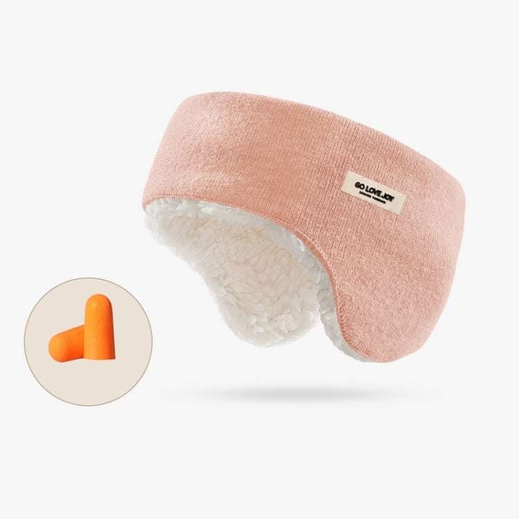 Golovejoy Winter Warm Soundproof Earmuffs + Earplugs Set Sleep Eye Mask(Pink)