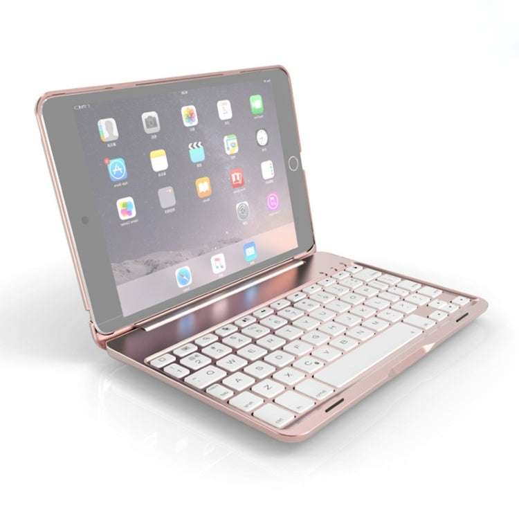 F8SM+ Laptop Version Colorful Backlit Aluminum Alloy Bluetooth Keyboard Tablet Case for iPad mini...