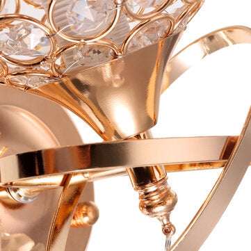 110-220V E14 Modern Chrome Crystal LED Wall Light Lamp Luxury Bedside Bedroom Home Decor Without Bul