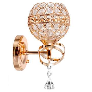 110-220V E14 Modern Chrome Crystal LED Wall Light Lamp Luxury Bedside Bedroom Home Decor Without Bul