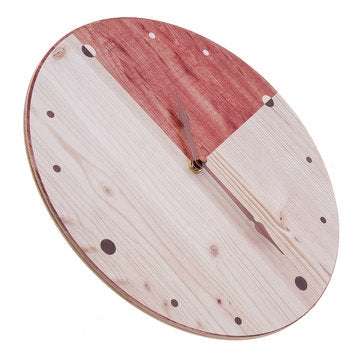 11`` Retro Round Wooden Wall Clock DIY Digital Round Room Home Office Bar Decor
