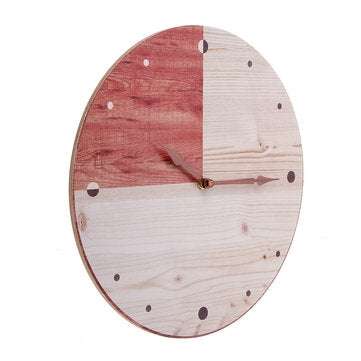 11`` Retro Round Wooden Wall Clock DIY Digital Round Room Home Office Bar Decor