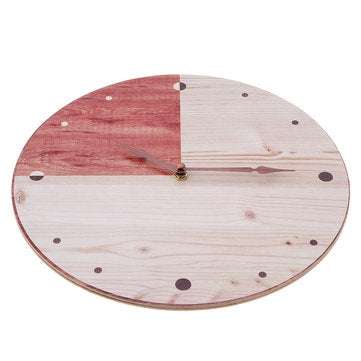 11`` Retro Round Wooden Wall Clock DIY Digital Round Room Home Office Bar Decor