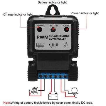 11.1V 5A PWM Solar Power Controller Intelligent Multiple Protection Controller