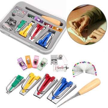 11 Piece Set DIY Home Patchwork Manual Pull Tube Tape Maker Kit Binder Tool for Sewing Craft