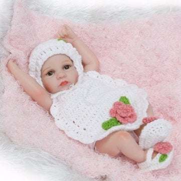 11 Inch Lifelike Newborn Reborn Silicone Vinyl Baby Girls Doll + Clothes Gift