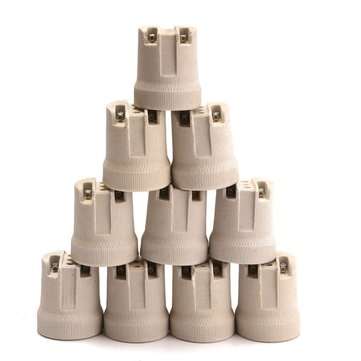 10x E27 Porcelain Ceramic Lamp Holder Socket For Vivarium Basking Heat Lamp