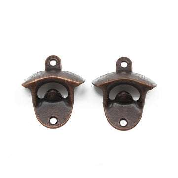 10X Alcohol Bottle Opener Wall Mounted Drinks Red Bronze Kitchen Bar Alcohol Open Tool