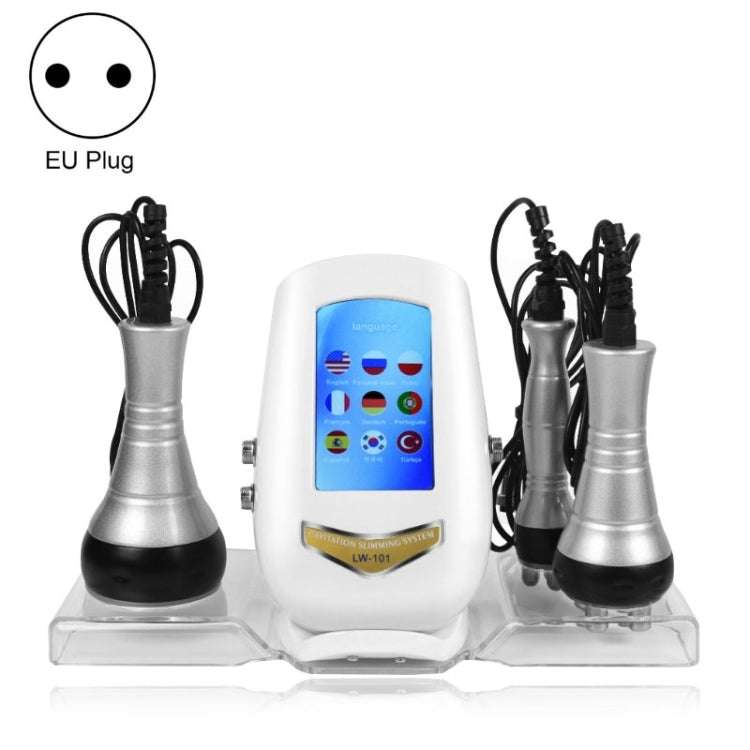 3-in-1 40K Ultrasonic Fat Blasting Device  Radio Frequency Beauty Device Metal Handle(EU Plug)