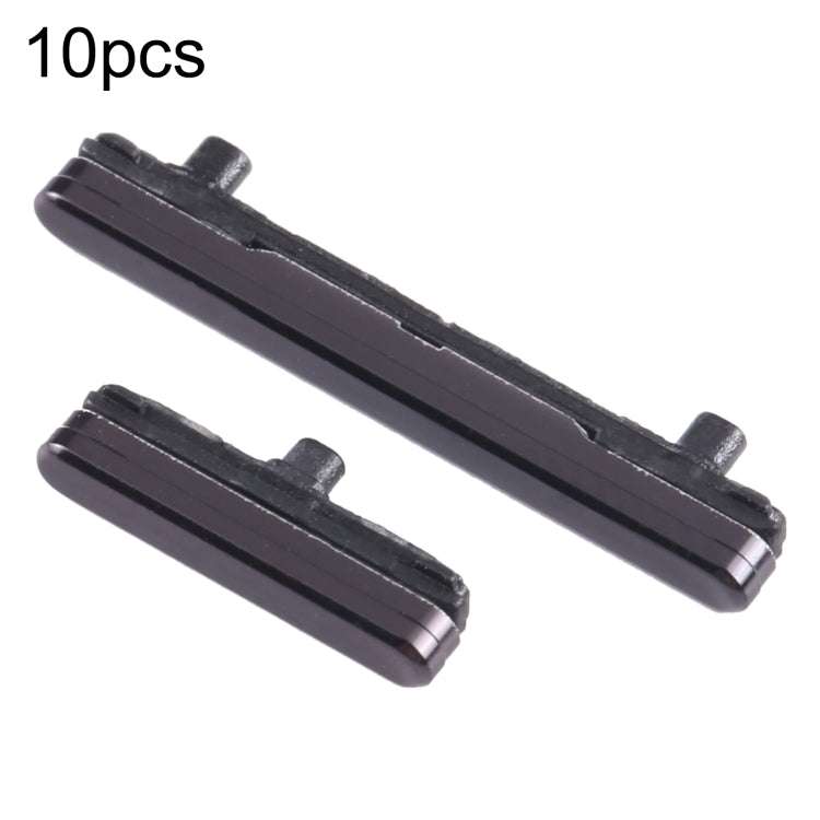for Samsung Galaxy S22 Ultra 5G SM-S908 10pcs Power Button + Volume Control Button(Black)