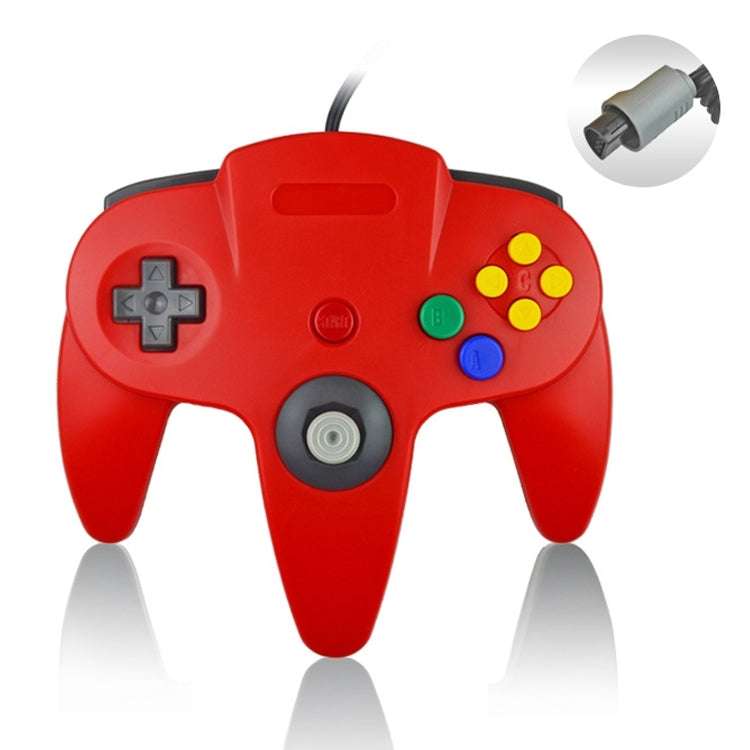 for Nintendo N64 Wired Game Controller Gamepad(Red)