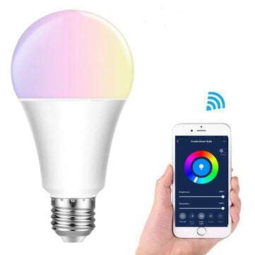 10W Smart WiFi E27 E26 B22 Bulb RGB+CW AC85-260V Supports Alexa Google Home IFFFT Voi... (BASE: E27)
