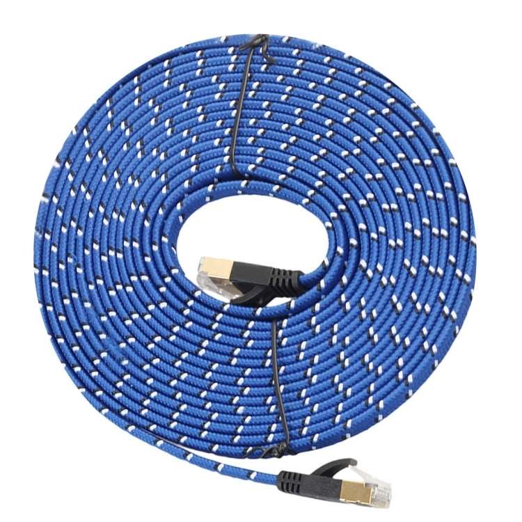 10m Gold Plated CAT-7 10 Gigabit Ethernet Ultra Flat Patch Cable for Modem Router LAN Network, Bu...