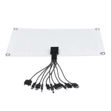 10W Monocrystalline Solar Panel with One to Ten Data Cable DC5V 2A Output Outdoor Working