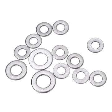 Suleve MXSW4 105Pcs Stainless Steel Gasket O Type Flat Gasket Washer Set m3/4/5/6/8/10