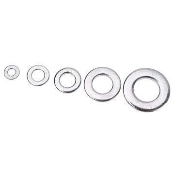 Suleve MXSW4 105Pcs Stainless Steel Gasket O Type Flat Gasket Washer Set m3/4/5/6/8/10