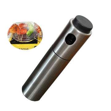Stainless Steel Oiler Oil Spray Refillable Bottles Fuel Injector Sprayer Pot Gravy Boats Kitchen Too