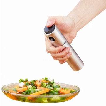 Stainless Steel Oiler Oil Spray Refillable Bottles Fuel Injector Sprayer Pot Gravy Boats Kitchen Too