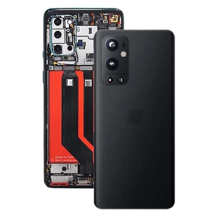 for OnePlus 9 Pro Battery Back Cover with Camera Lens (Black)