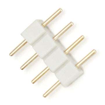 10X White 4pin Male Connector For RGB 5050/3528 LED Strip Light Connect