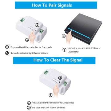 SMATRUL Black 433Mhz Smart Push 3Gang Wireless Switch Light