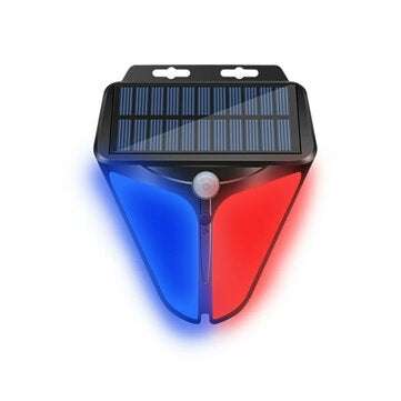 Solar Warning Light Waterproof Solar Alarm Light Alarm Human Body Induction Infrared Sound and Light
