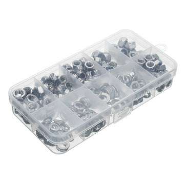 Suleve MXSN2 255pcs Stainless Steel Nylon Lock Nuts Full Nuts Washers Kit M4 M5 M6