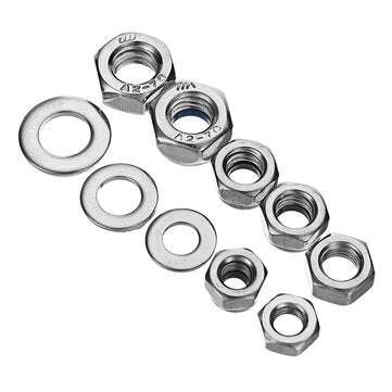 Suleve MXSN2 255pcs Stainless Steel Nylon Lock Nuts Full Nuts Washers Kit M4 M5 M6