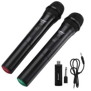 UHF USB 3.5mm 6.35mm Wireless Microphone Megaphone  Mic with Receiver for Karaoke Speech Loudspeaker