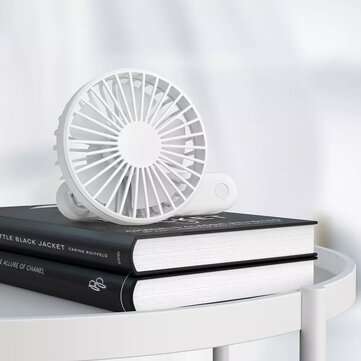 Qualitell 180 Foldable 3-Speeds USB Charging Portable Handheld Fan Intelligent Gear Memory Low Noi