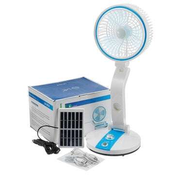 Mini Solar Power Panel Fan 4W Portable Fan Desk Cooling USB Cell Cooler Outdoor (COLOR1: BLUE)