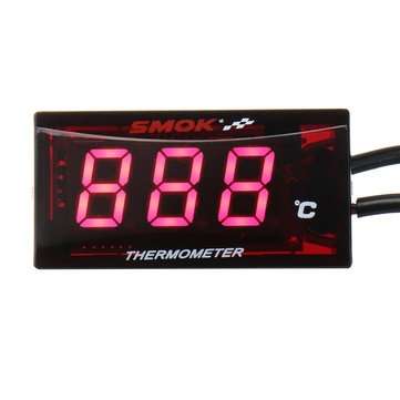 Universal LCD Digital Motorcycle Instruments Thermometer Water Temp Temperature  (COLOR.: RED)