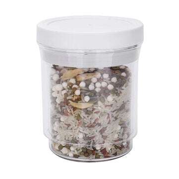 Press Cereal Vacuum Storage Box Tank Kitchen Food Grain Container Dispenser