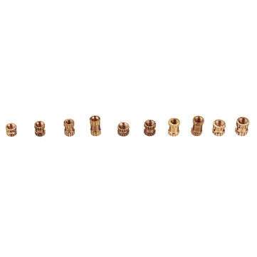 Suleve MXBN2 500Pcs M2/M2.5/M3 Metric Threaded Brass Knurl Round Insert Nut Assortment Set