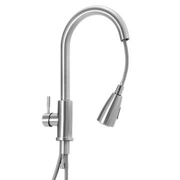 Stainless Steel Hot And Cold Pull Tap Simple Pull Kitchen Sink Faucets