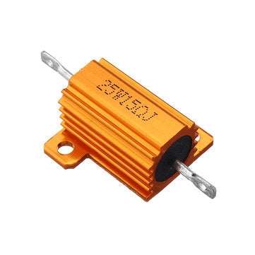 RX24 25W 15R 15RJ Metal Aluminum Case High Power Resistor Golden Metal Shell Case Heatsink Resistanc