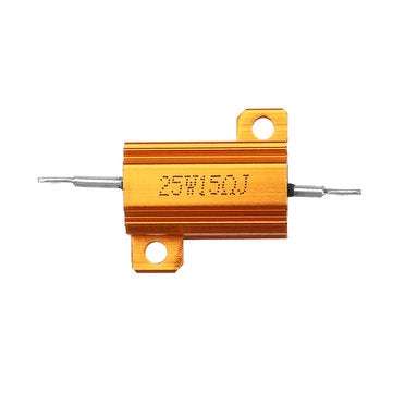 RX24 25W 15R 15RJ Metal Aluminum Case High Power Resistor Golden Metal Shell Case Heatsink Resistanc