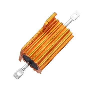 RX24 25W 15R 15RJ Metal Aluminum Case High Power Resistor Golden Metal Shell Case Heatsink Resistanc